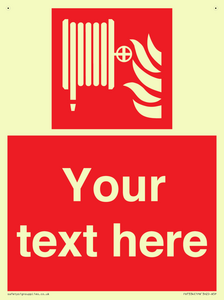 Custom Fire hose reel Sign